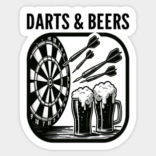 Darts and Beers, Bullseye Brew Crew Sticker